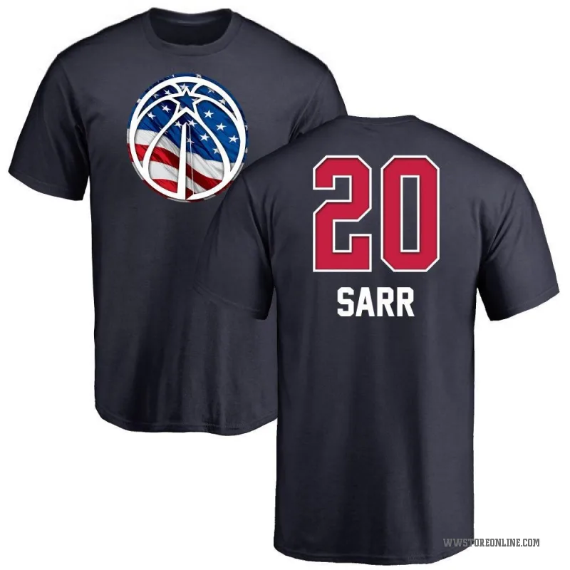 Alex Sarr Men's Navy Washington Wizards Name and Number Banner Wave T-Shirt
