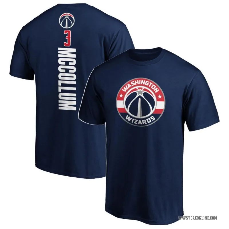 CJ McCollum Men's Navy Washington Wizards Backer T-Shirt