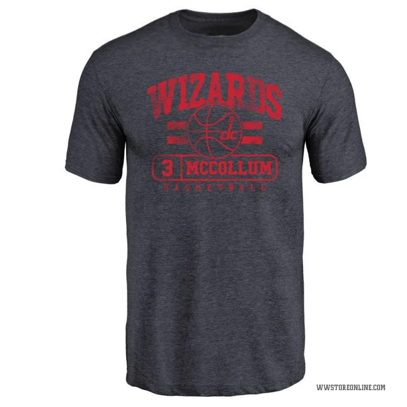 CJ McCollum Men's Navy Washington Wizards Baseline T-Shirt