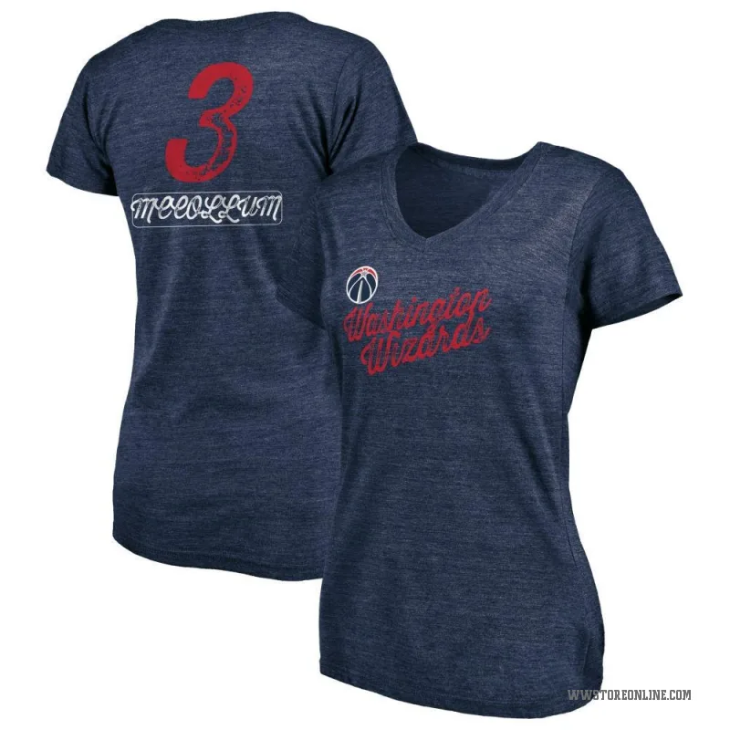 CJ McCollum Women's Navy Washington Wizards Sideline V-Neck T-Shirt