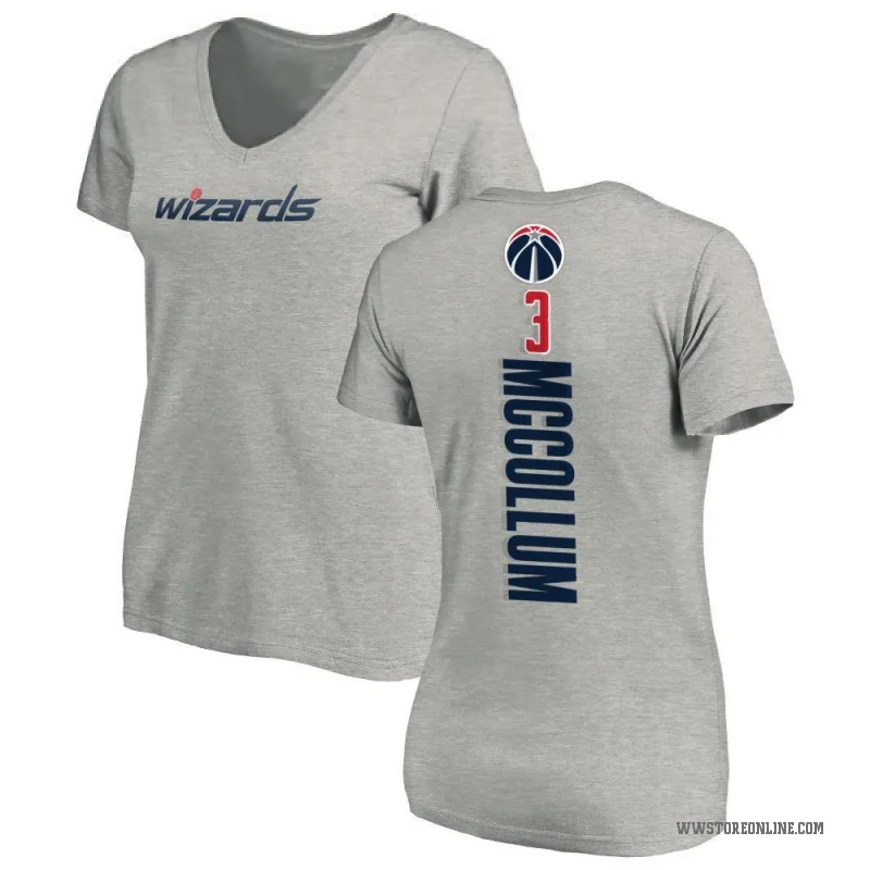 CJ McCollum Women's Washington Wizards Ash Backer T-Shirt