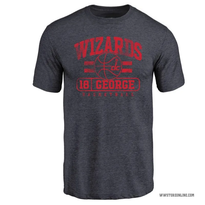 Kyshawn George Men's Navy Washington Wizards Baseline T-Shirt