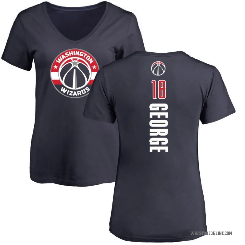 Kyshawn George Women's Navy Washington Wizards Backer T-Shirt