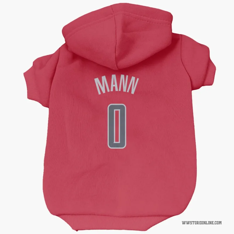 Tre Mann  Red Washington Wizards  Cat & Dog Pet Hoodie