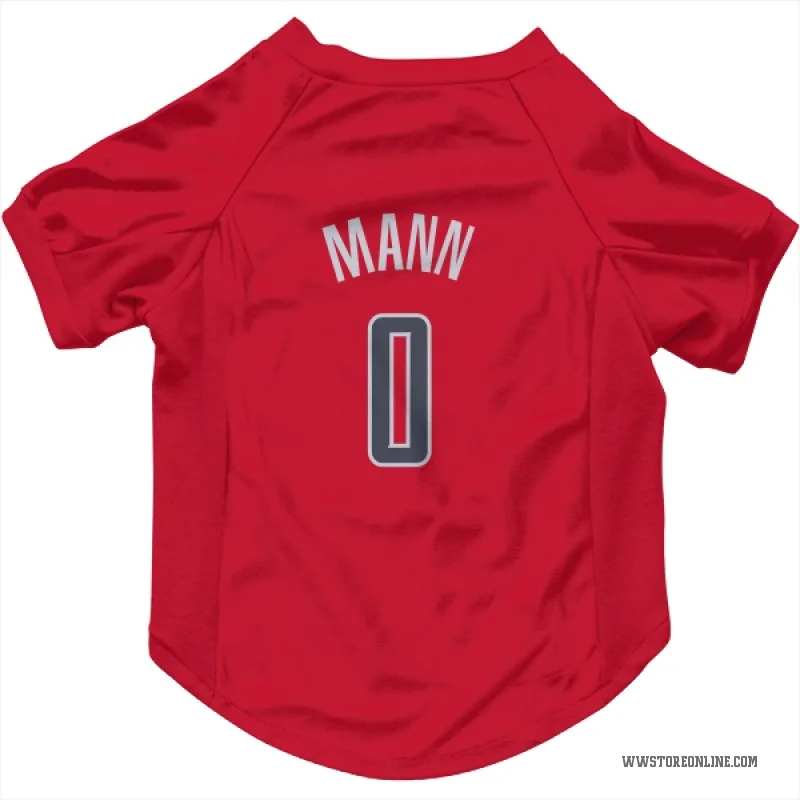 Tre Mann  Red Washington Wizards  Cat & Dog Pet Jersey