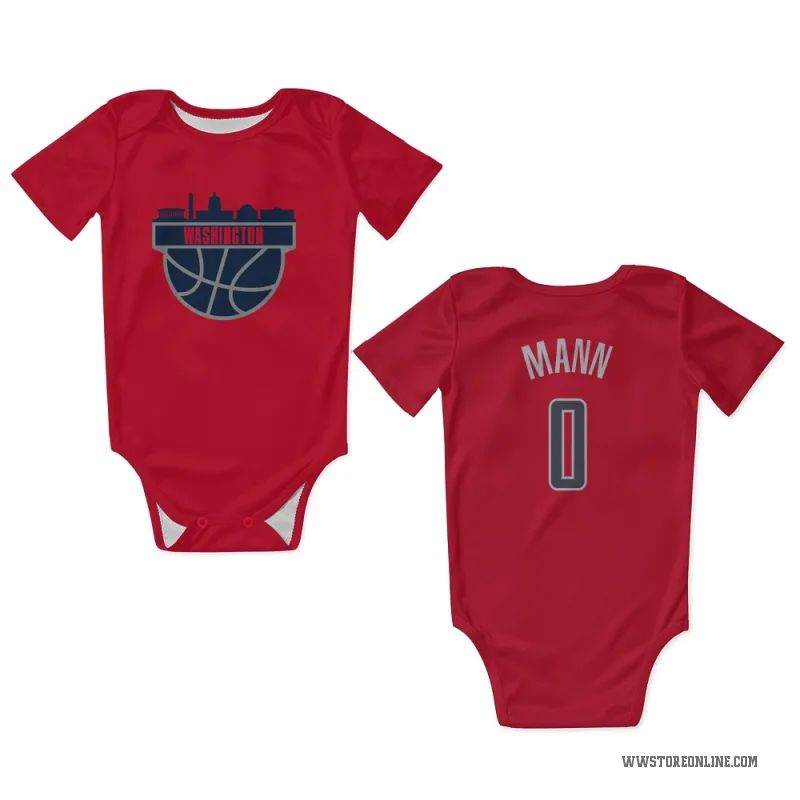 Tre Mann  Red Washington Wizards  Newborn & Infant Bodysuit