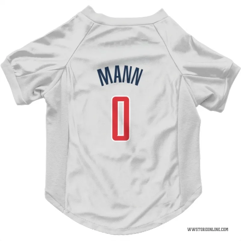 Tre Mann  White Washington Wizards  Cat & Dog Pet Jersey