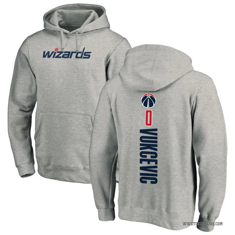 Tristan Vukcevic Men's Washington Wizards Branded Ash Backer Pullover Hoodie