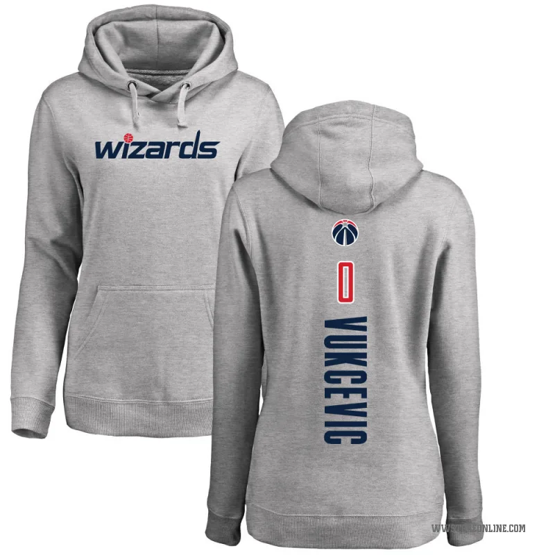 Tristan Vukcevic Women's Washington Wizards Branded Ash Backer Pullover Hoodie